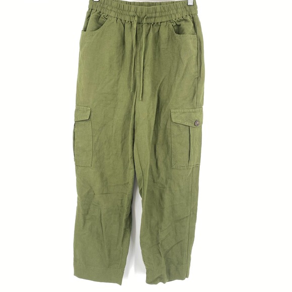 Madewell Pants - Madewell Tapered Huston Cargo Pull On Crop Pants Green NEW Size Small